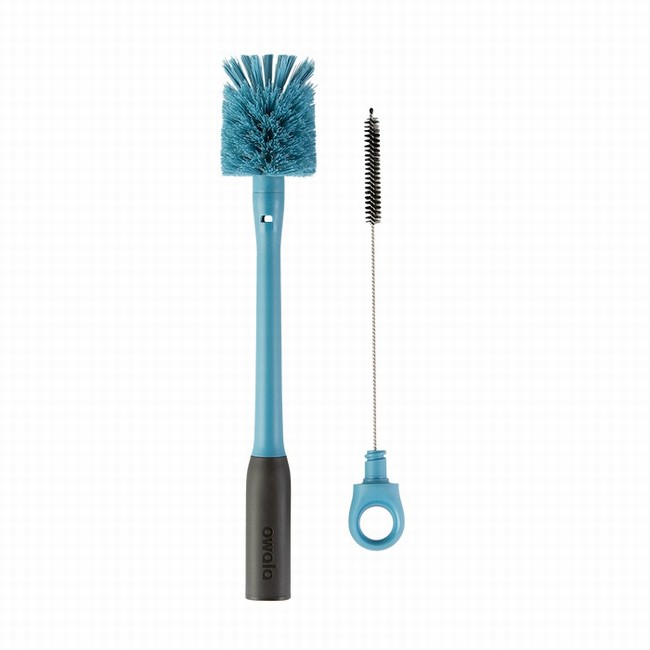 owala 2-in-1 flessenborstel blauw