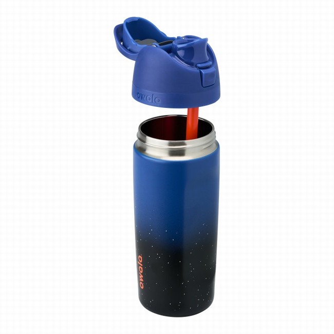 owala 16oz cosmic collection waterflessen blauwzwart