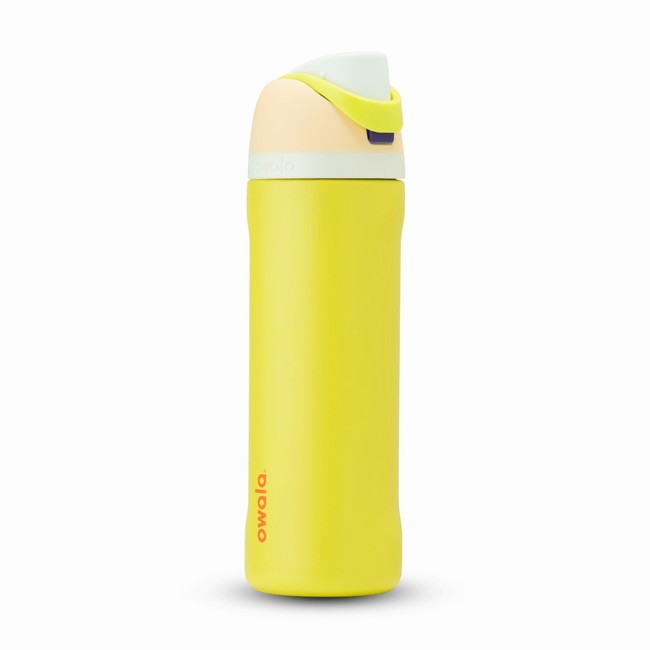 owala 24oz freesip waterflessen geel
