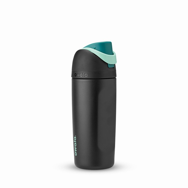 owala 16oz freesip waterflessen voor kinderen zwart