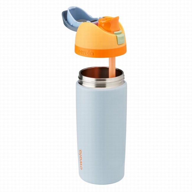 owala 16oz freesip waterflessen voor kinderen grijs