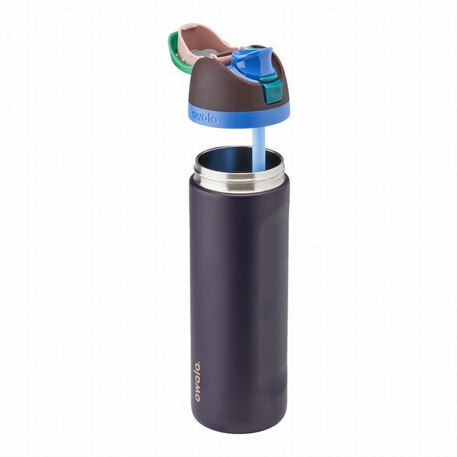 owala 24oz freesip waterflessen marineblauw