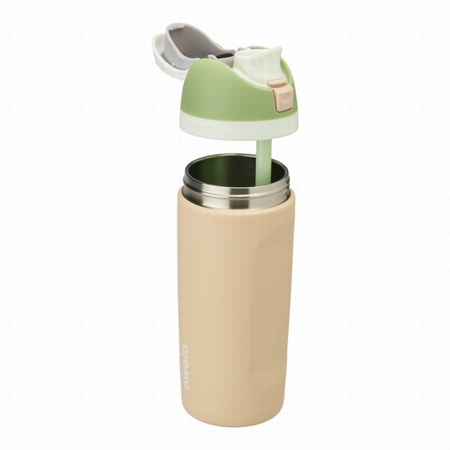 owala 16oz freesip waterflessen voor kinderen beige