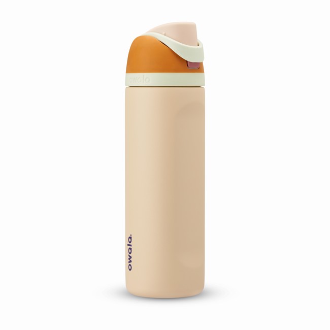 owala 24oz freesip waterflessen beige