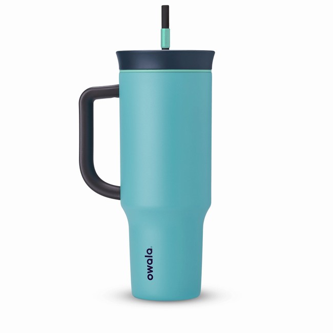 owala 40oz drinkbeker waterfles blauw
