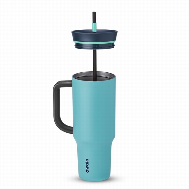 owala 40oz drinkbeker waterfles blauw