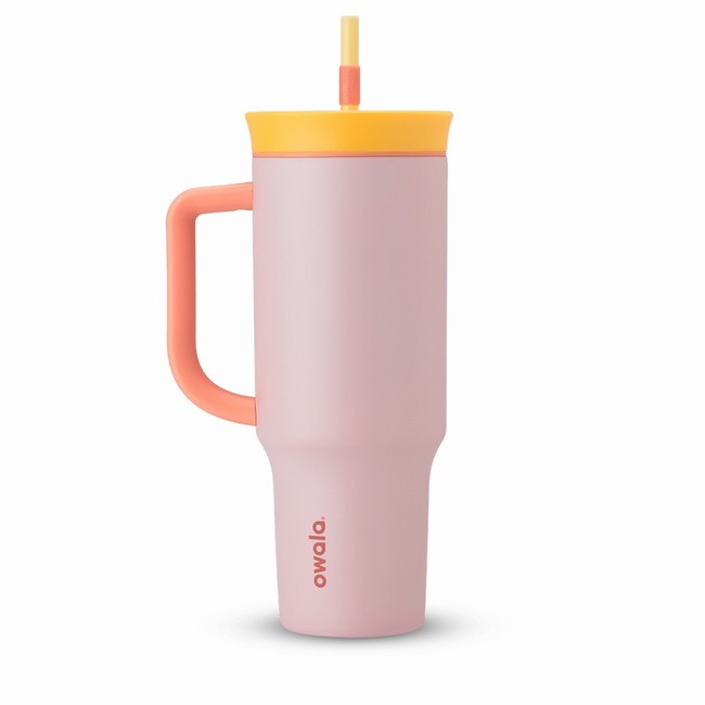 owala 40oz drinkbeker waterfles roze