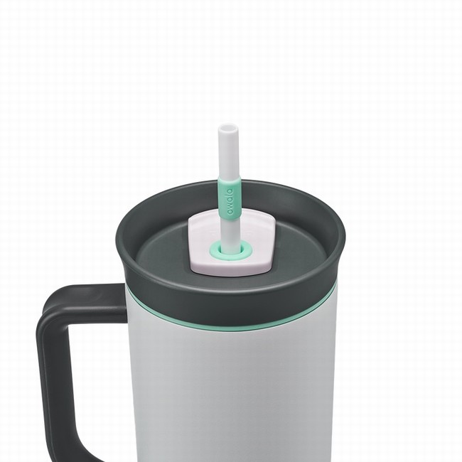 owala 40oz drinkbekers met waterfles wit