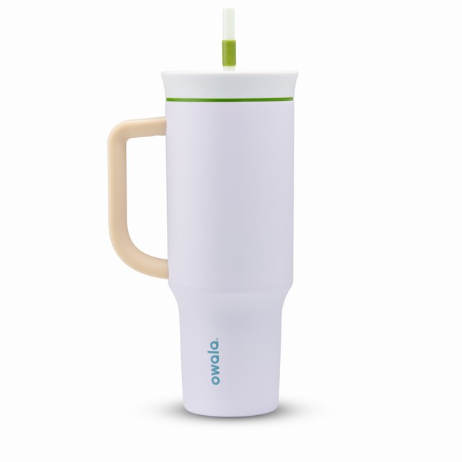 owala 40oz drinkbekers met waterfles wit