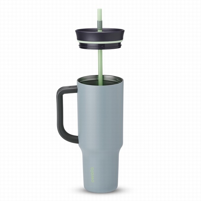 owala 40oz drinkbeker waterfles grijs