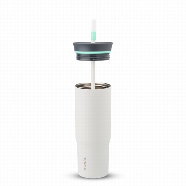 owala drinkflessen van 710 ml 24 oz in het wit